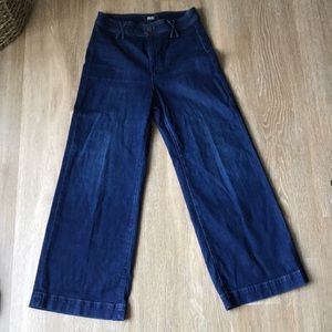 Wide Legged Cropped Paige Jeans